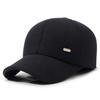 Large Cotton Peaked Cap Thickenedmen Cold-proof Peaked Cap Middle-aged and Elderly Woolen Heattech Back-sealed Ear Protection Cotton Cap