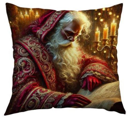

Рождественская наволочка с принтом Санта-Клауса, полиэстеровая подушка, украшение для дивана, наволочка, праздничный подарок 45*45cm