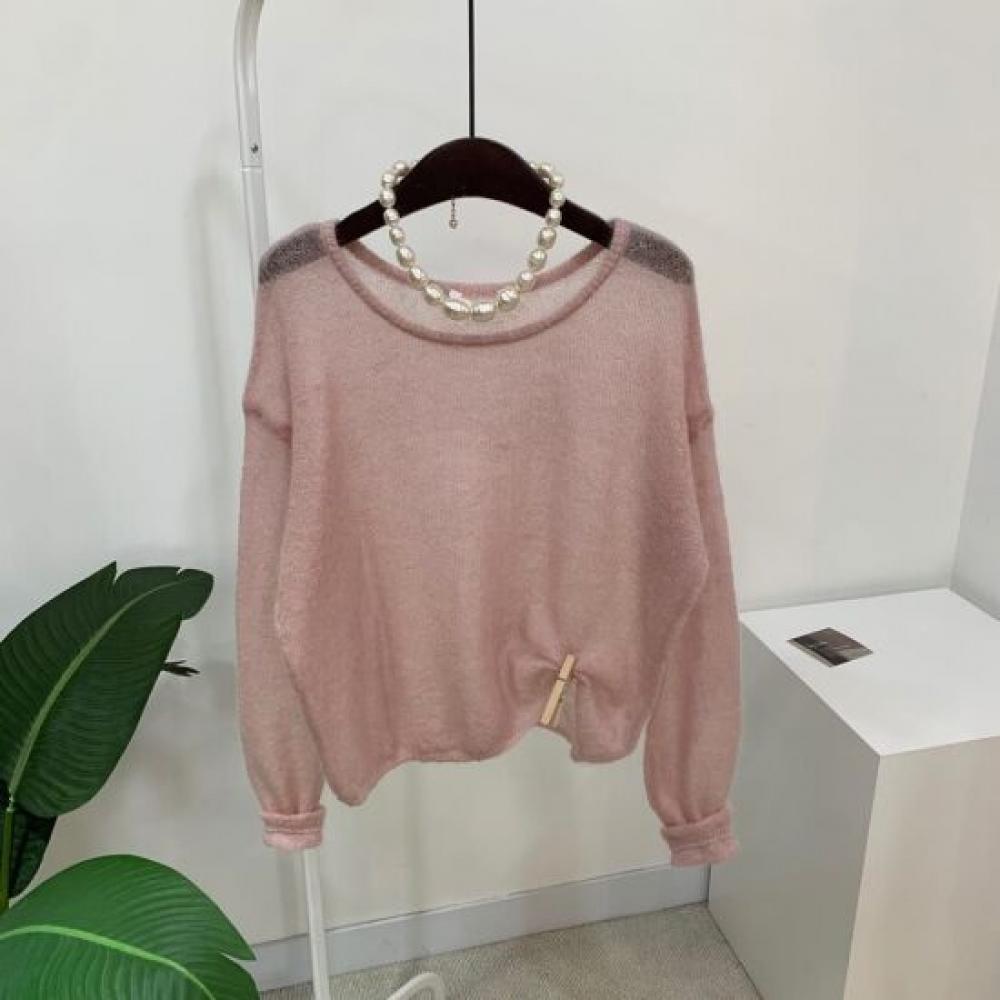 C S In The Room Land Wool 30 Sheer baSiC Long Sleeve Knit 4 ColorS