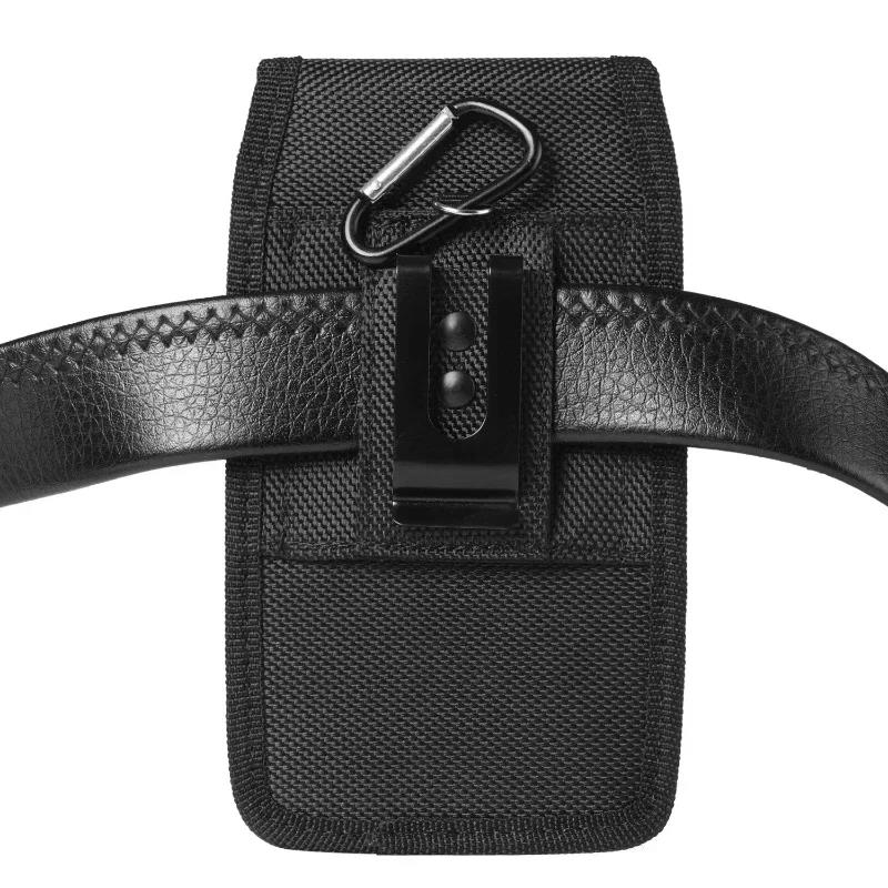 Hot sale Mobile Phone Waist Bag Men Women Small Nylon Cell Holster Storage Fanny Pack Purse with Belt Loop Bum 4 Size