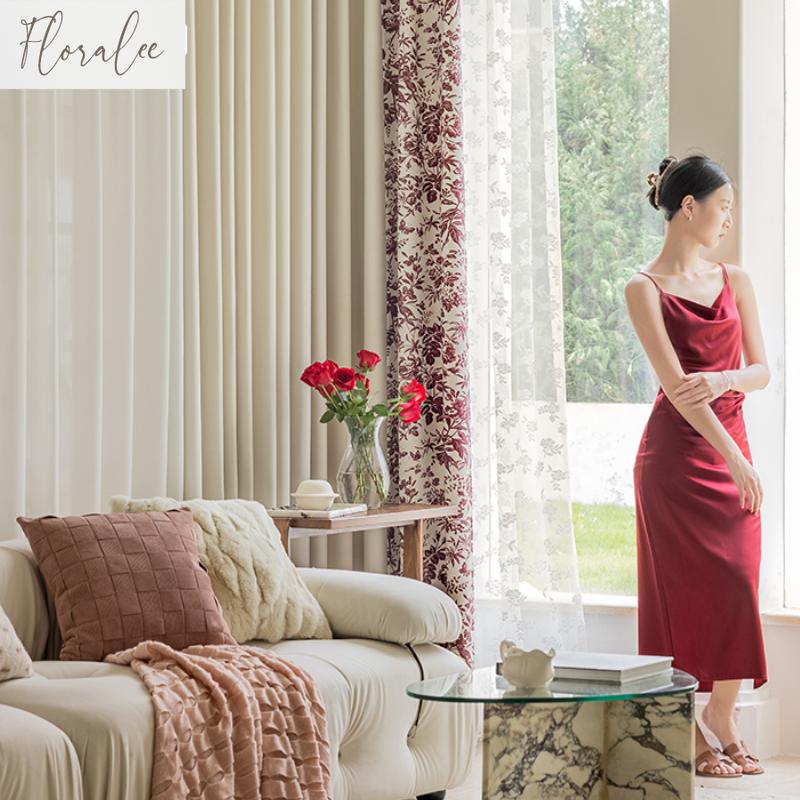Blackout Thick Chenille Curtain Designer Window Screen Curtain for Living Room Kitchen Bedroom Home Decor Window Custom
