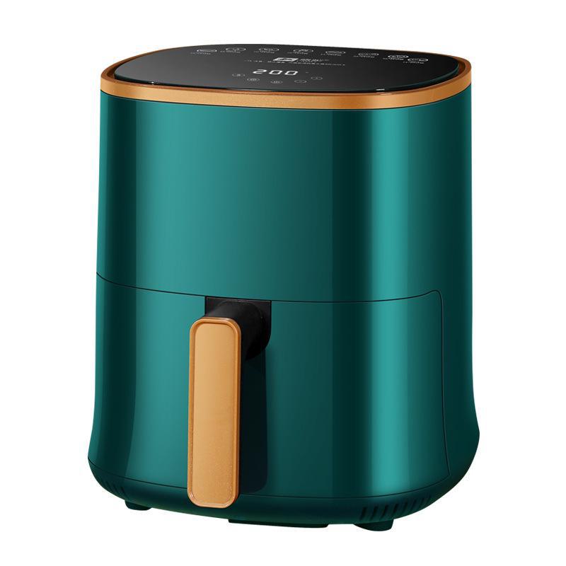 Camel 6L Air Fryer: Large Capacity Electric Oven In Rice White for Baking and Frying. Ideal Gift with Visual Display.