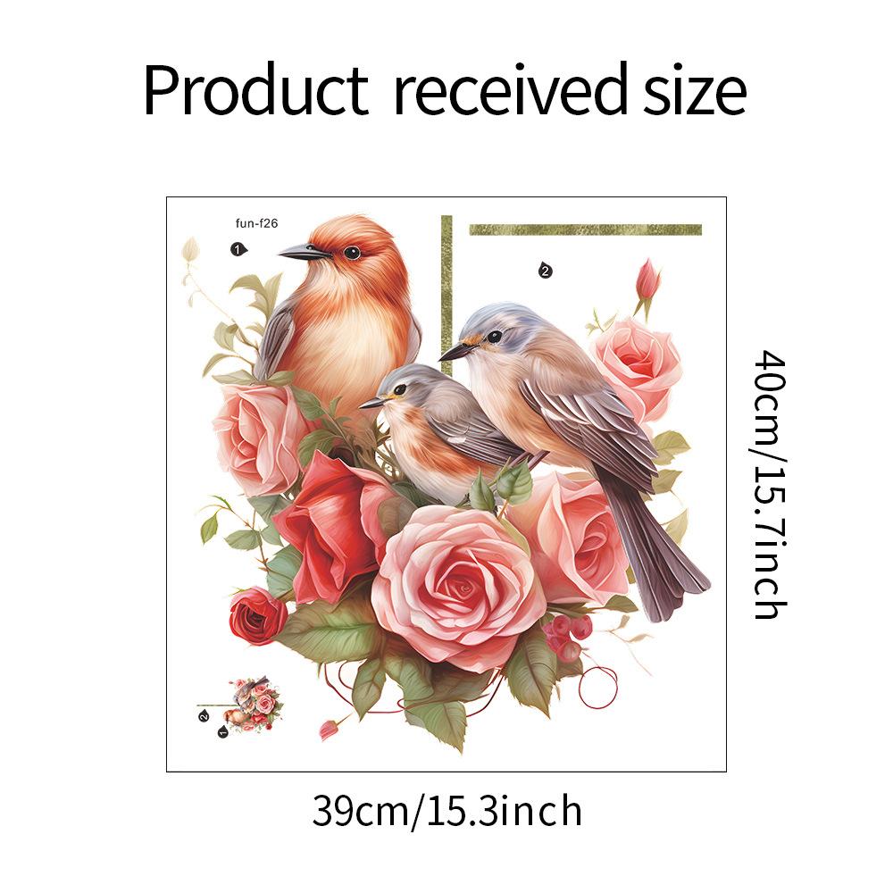 

Мультфильм Роза Ветки Деревьев Птицы Подвесные Украшения Спальня Гостиная Домашний Фон Ландшафтный Дизайн Наклейки На Стены 39*40CM/fun-f26