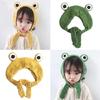 Cute for Frog Hat Big Ears Headgear Cartoon Knitted Hat Winter Warm Headdress