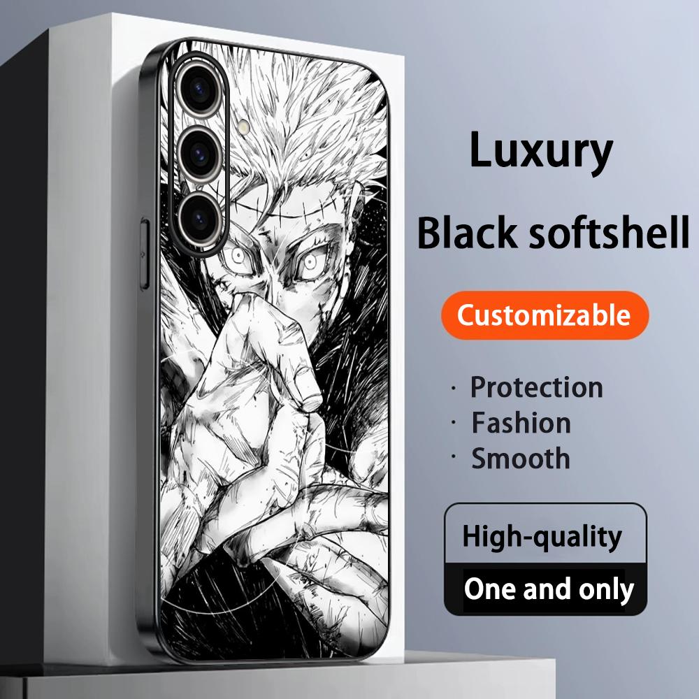 Satoru Gojo heißer Anime-Mann-Design Handyhülle für Samsung Galaxy S26 S25 S24 S23 S22 S21 Plus Ultra Note20 Weich Schwarz