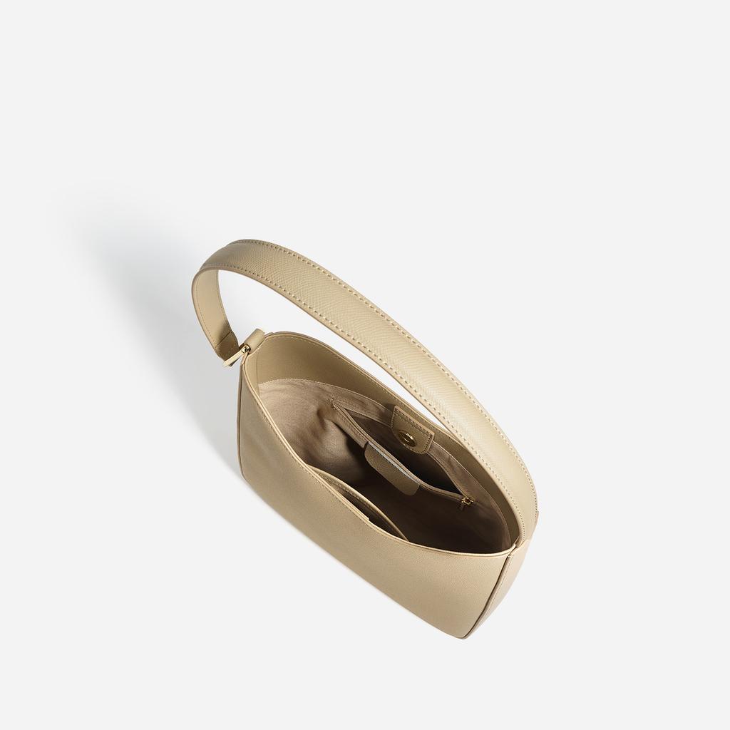 Large-capacity Cowhide Underarm Bag, New Leather Simple Commuting Versatile Single Shoulder Arm Bag Niche