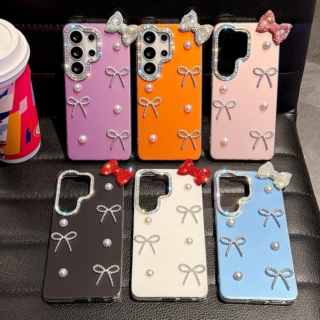 Samsung S26Ultra Mobile Phone Case A57 Star Diamond A27 Pearl Bow S26FE Protective Case A36 for Japan and South Korea