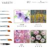 ARTIFY Watercolor Floral Watercolor Brushes for Beginners and for and Oil Flat and Round Watercolor and Oil Painting Brushes for Purple Brushes,