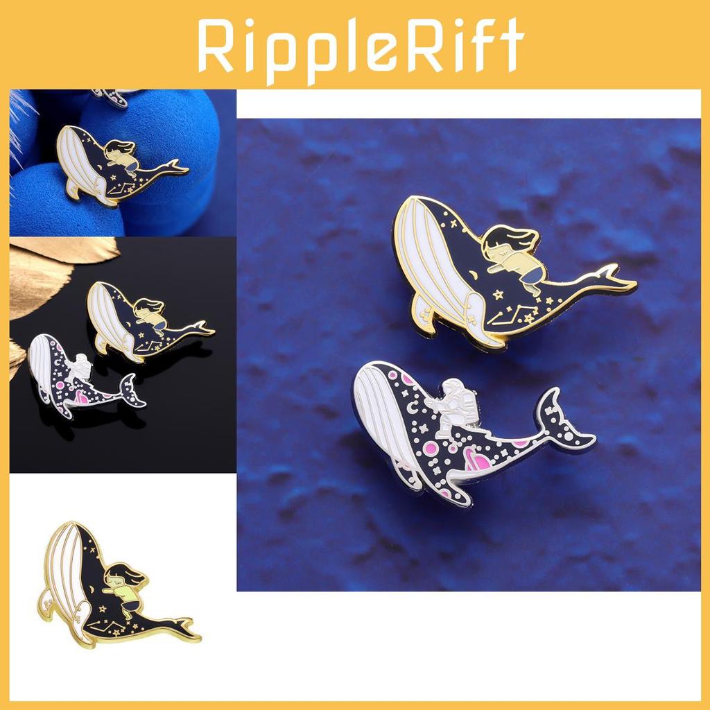 Adorable Whale Enamel Pin Beautiful Accessories For Unique Fashion With Ocean Galaxy Design