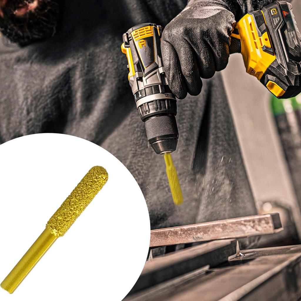 Diamond Bur Drill Bit, Grinding Head, Mounted Tip, Bit for Stone Carving