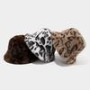 Women's Trendy New Style Leopard Print Fisherman Hat - Retro Face-Slimming Thickened Warm Furry Bucket Hat