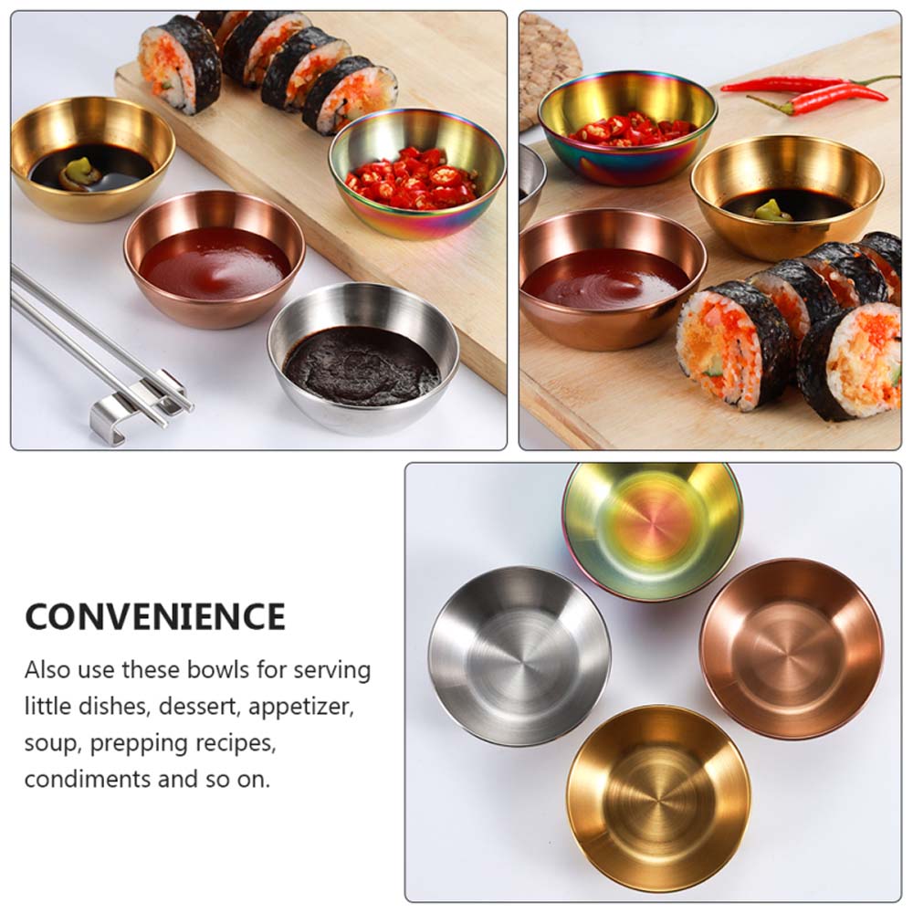 Steel Kitchen Supplies Home Essential Small Bowl Seasoning Dish Sauce Plate Food Snack Dish