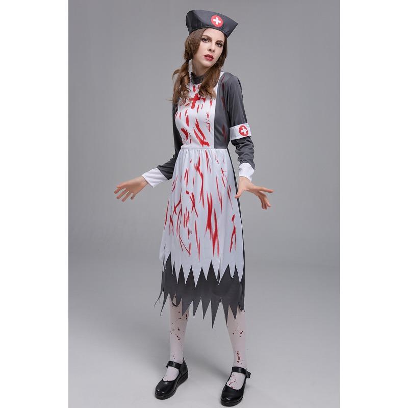 Medieval Medical Halloween Bloody Guardian Zombie Mary Costume Film and Television Shooting Costume
