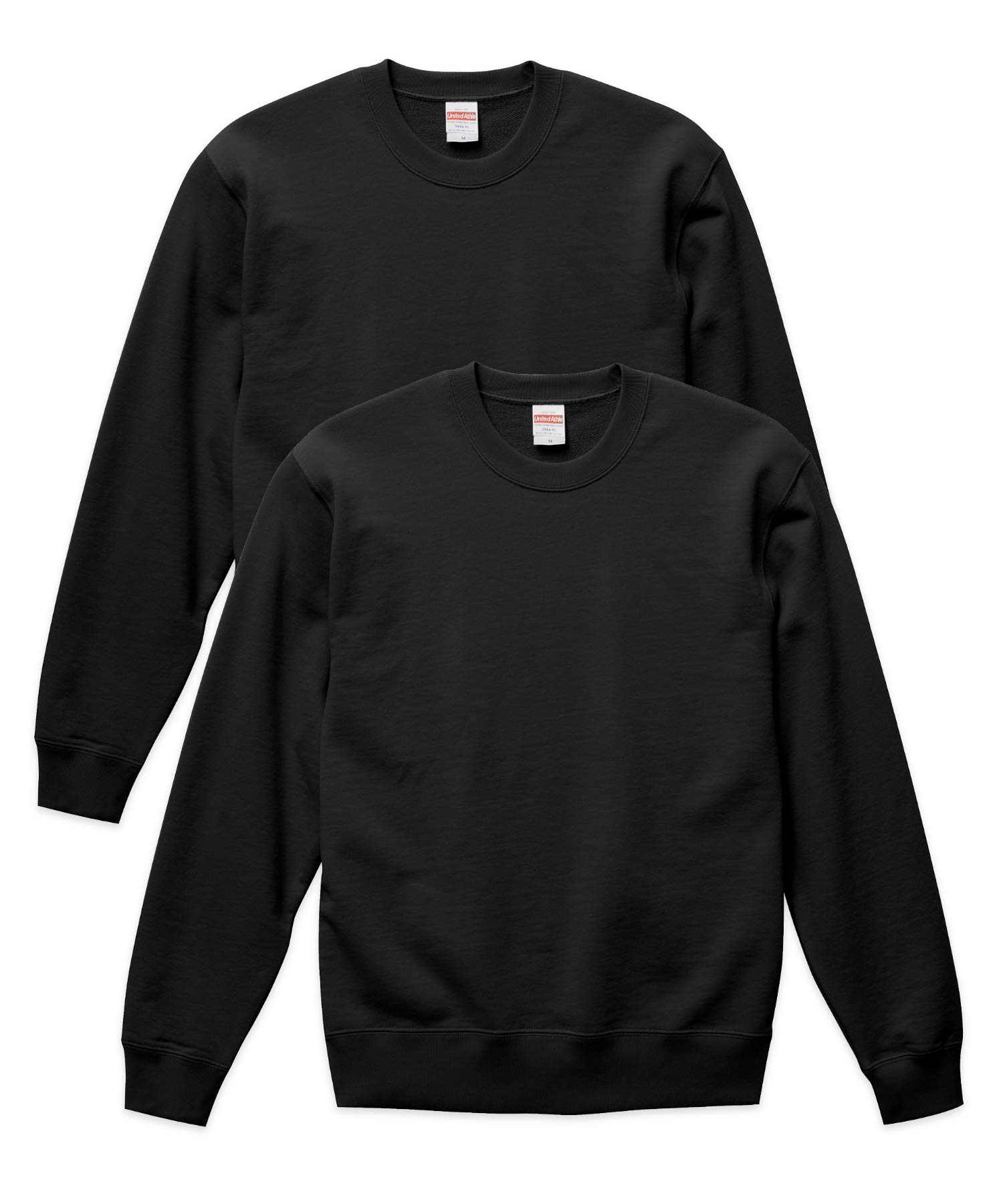 

United Athle 504401 oz Crew Neck Sweatshirts Size Set of 2 10.0 (Black, M) -