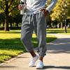 Men's Color Sweatpants with Elastic Waist and Cuffed Ankles for Casual Wear
