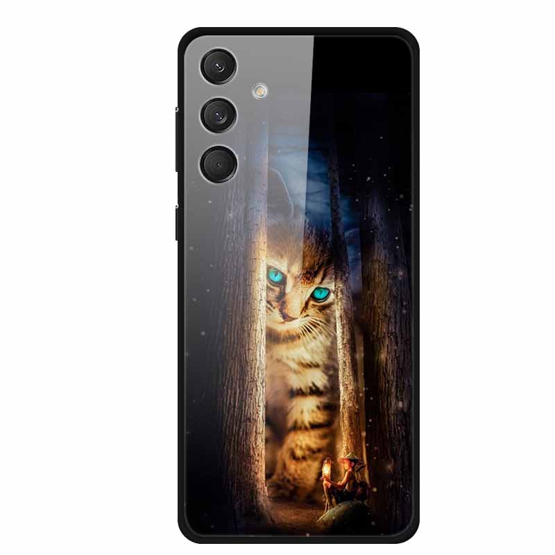 Tempered Glass Phone Cases for Samsung A16 Cases Space Print Hard Back Covers for Samsung Galaxy A16 4G 5G Shells Coque A16 2024