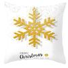 New Christmas Golden Snowflake Peach Leather Velvet Pillowcase Home Sofa Pillow Cushion Cover
