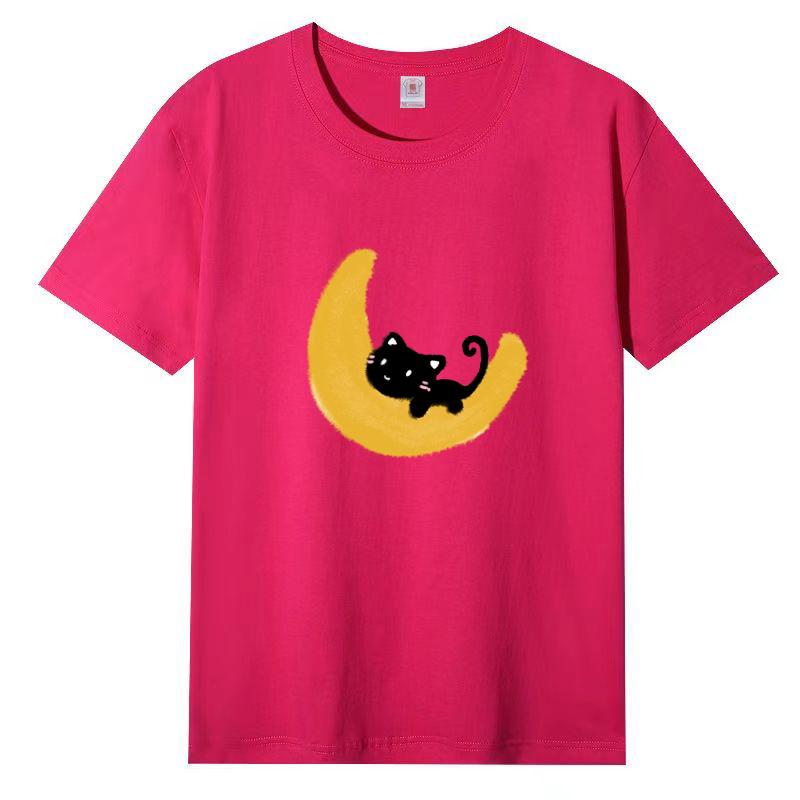 

Женская летняя популярная футболка с короткими рукавами из хлопка, дышащая, свободная футболка с принтом, повседневная 3XL