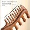 Wide Thick Scalp Massage Comb 2 in 1 Natural Sandalwood Hairbrush  Meridian Dredging