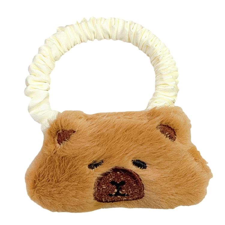Cute Capybara Plush Hair Band Elastic Headband Fashion Hair Accesories Hair Ties Hairpieces Suitable for Girls and Women