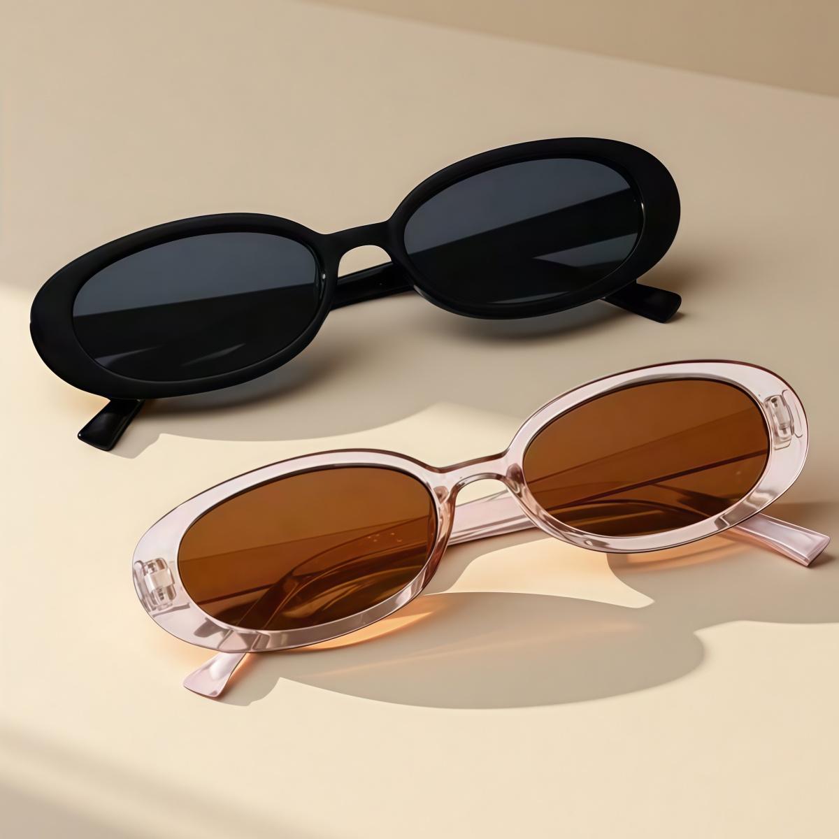 

2pc European and American retro style women s fashionable sunglasses trend versatile summer sun shading and UV protection lightw
