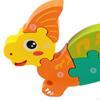 Children's Wooden Puzzle Dino Colors 3D Cognition Interactive Animals Montessori Toys for Children