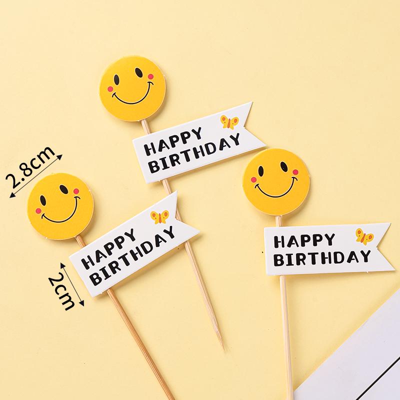 Colorful Macaron Cartoon Birthday Candle Decorations