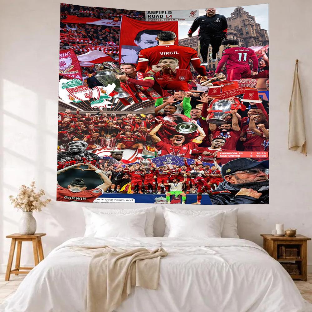 Liverpool Football Club Wall Decor Tapestry Art For Pet Memorial Birthdaywedding Party Backdrop Family Gift