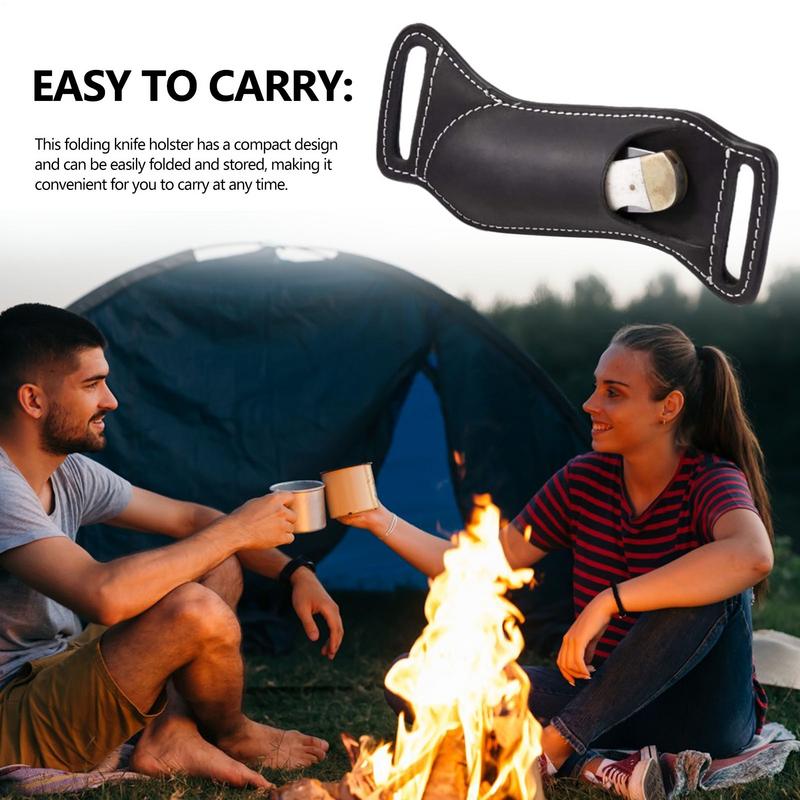 Vintage Leather Waist Belt Case Folding Knife Sheath for Belts Knife Cover Knife Mini Pocket Knife Pouch Holder Outdoor Tools