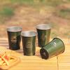 Outdoor 304 Stainless Steel Water Cup Milk Cup White Wine Cup Ins Coffee Cold Drink Cup Camping Beer Cup 350ml