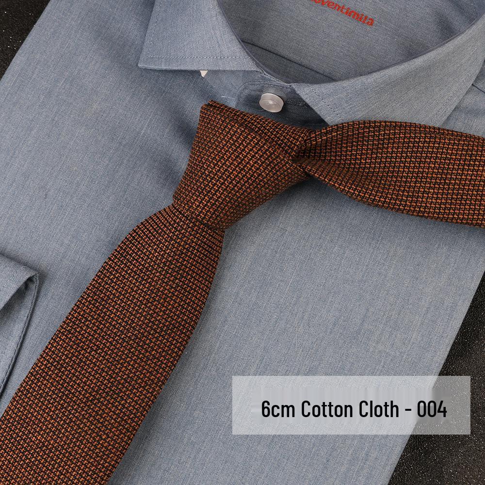 Plaid Retro Casual & Business Formal Coffee Cotton Tie