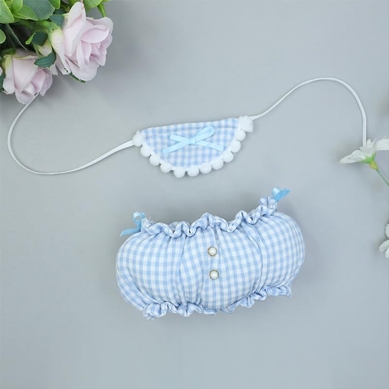 Plush Pumpkin Pants & Bib Set [For 15-20cm Dolls] G.triger Oshi-Nui (Snuggle) Blue [Used]