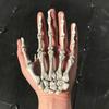 Halloween Skeleton Hand Scary Realistic Size Hand Bone Skull Decors Zombie Party Haunted House Halloween Terror Decoration Props
