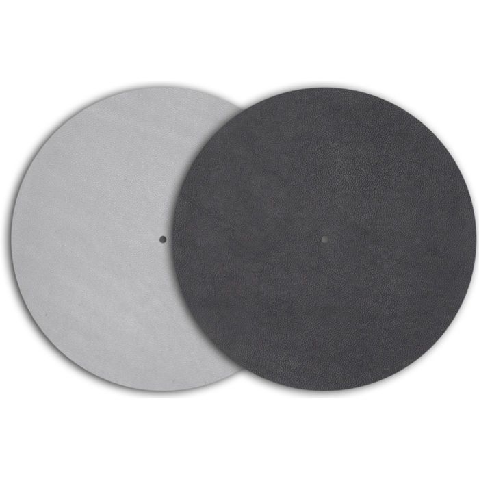 Couvre-plateau - PRO-JECT - Leather It - Cuir Gris - 30 Cm - Rond