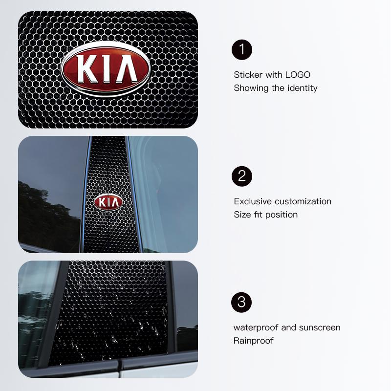 MTDY7 2 PCS Car B Pillar Sticker Car Center Pillar Decoration Decal for Kia Sportage Ceed Picanto Rio ProCeed Niro 5 3 4 K7 K5 K8 K3 R