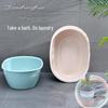 Large Oval Thickened Plastic Washbasin - Baby & Children's Bath or Laundry