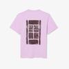 [lacoste] Men's Back Tennis Court Graphic Short Sleeve T-Shirt TH2197-56GZ4H
