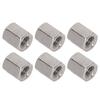 20 Pcs Hex Coupling Nut M8x1.25 L15mm 304 Stainless Steel Threaded Rod Connector for Bolts Studs