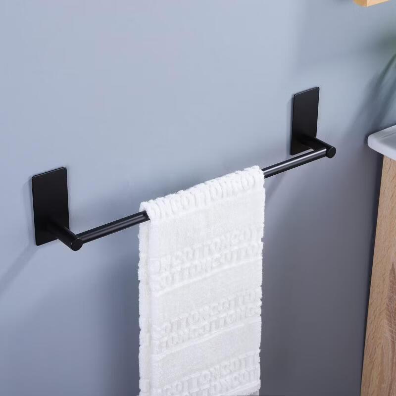 Yipan 60cm Black Stainless Steel Bathroom Towel Rack 3-Piece Set