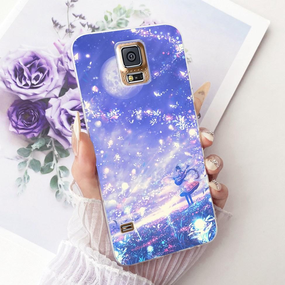 Transparent For Samsung S5 Case Fashion Butterfly Cute Cat Funny Painted Cover For Samsung Galaxy S5 SM-G900F SM-G900M Casing