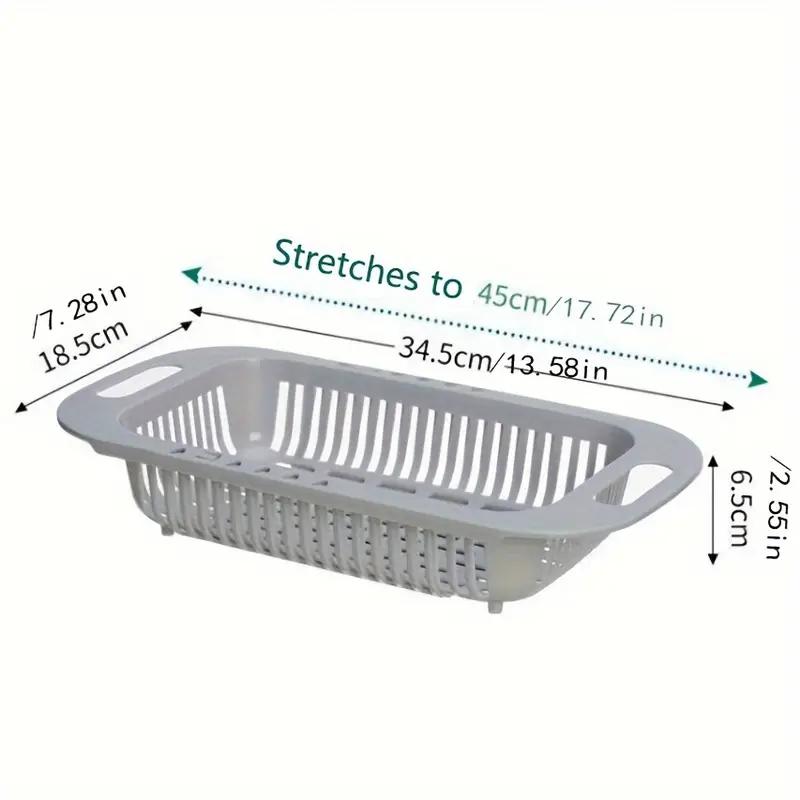 Kitchen Storage Rack Soap Sponge Rack Adjustable Vegetable Drain Basket Sink Rack Retractable Multifunctional Kitchen Tools