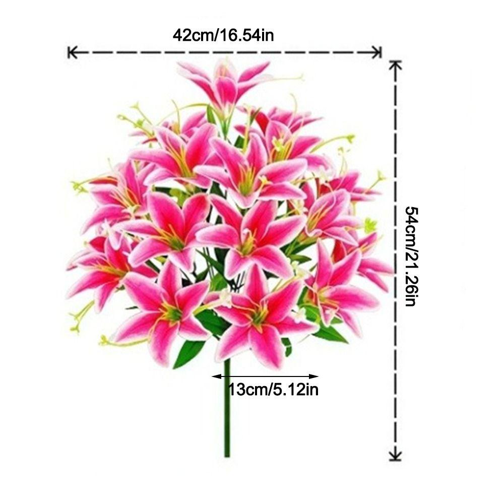 Fashion 18 Heads Artificial Lilis DIY Flower Realistic Simulation Flowers Plastic Multicolor Artificial Flowers Home Decoration