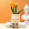 Realistisches Tulpen-Spielzeug Sukkulenten-Pflanze Plüschfüllung Spielzeug Topfpflanzen-Dekoration Spielzeug Zimmer Bücherregal Dekoration Kreativ