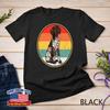 Vintage Retro Sonnenuntergang Deutsch Kurzhaar Hund Unisex T-Shirt