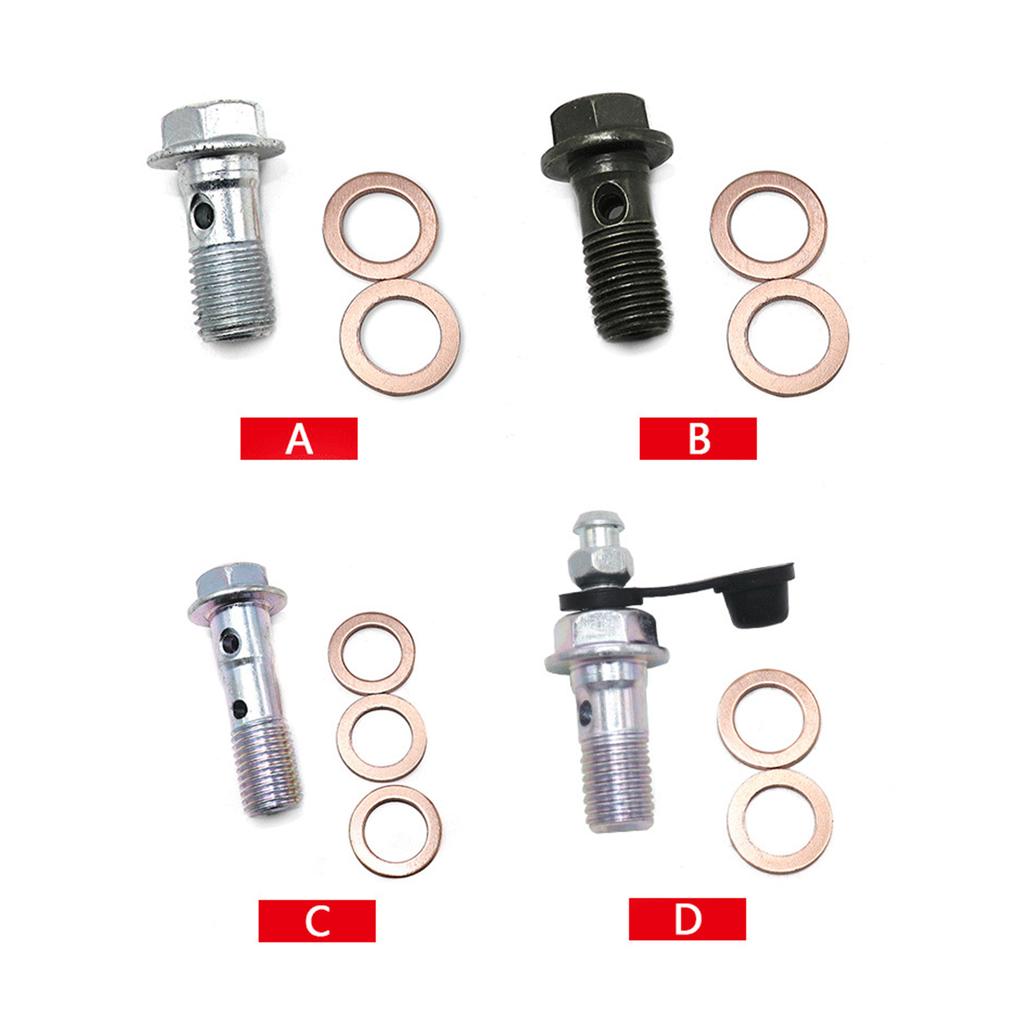 10 Pcs Motorcycle Brake Caliper Banjo Bolts Screws with Washers Stainless Steel Brake Banjo Bolts Motorcycle Accessories