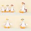 Sweet White Goose Plush Toy Keychain Fluffy Duck Doll Backpack Ornament