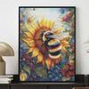 Kit de Peinture Diamant DIY Tournesol Abeille avec Diamants en Résine Brillants pour Adultes, Loisir Créatif Relaxant, Décor Mural et Idée Cadeau Fait Main Ensemble Décor