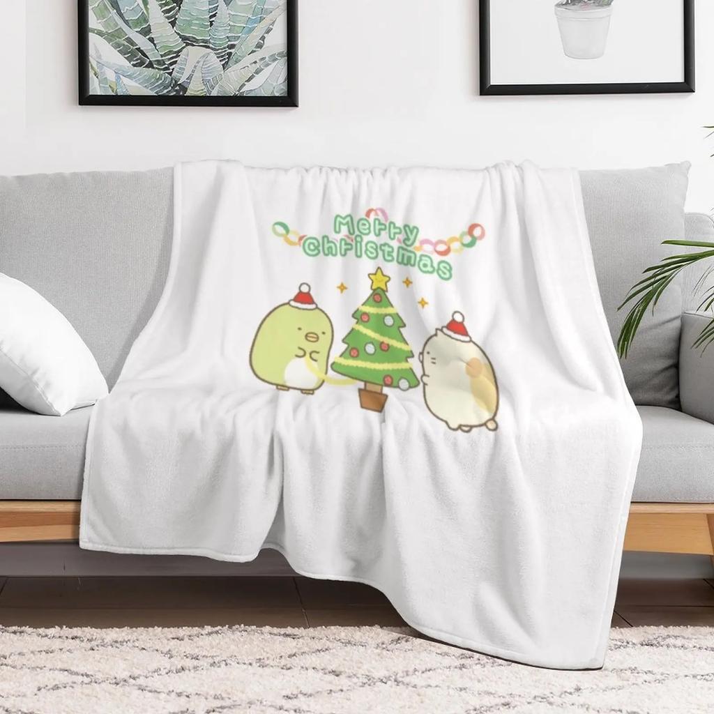 Sumikko gurashi christmas Throw Blanket Stylish Decor Blanket Gift for Friends Roommate