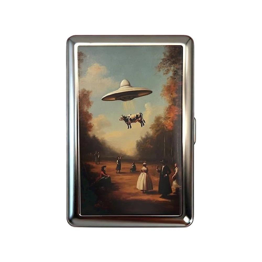 Vintage-Style Vintage Card Case Metal Material Easy Snap Metal Case Versatile Design Multi-function Cash Case ID Card Holder