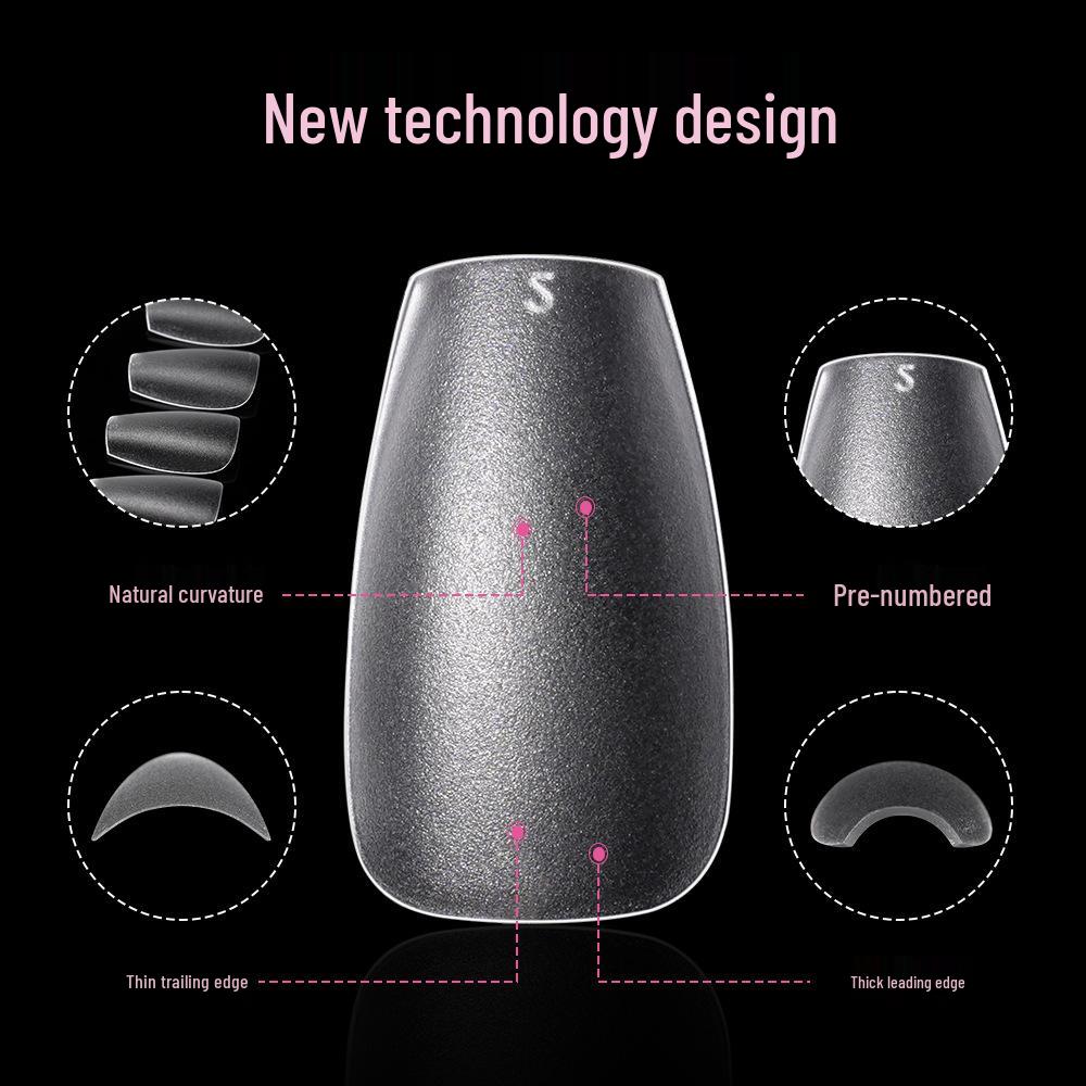 Matte 450-Piece Almond Wearable Nail Tips - Ultra-Thin, Seamless, No Filing Needed False Nails for Manicure